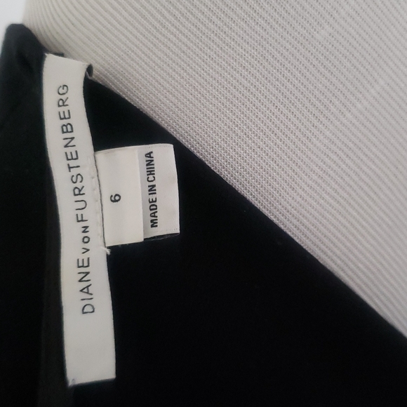 Diane von FurstenbergJeannie Sleeveless Contrast Cork Leather Dress Sz6 - Picture 10 of 10